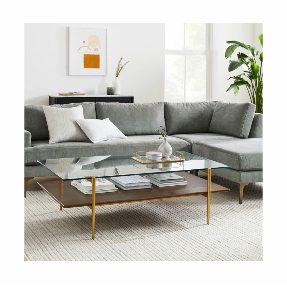 West Elm - Mid-Century Art Display Coffee Table 46" - $300 (Flatiron)